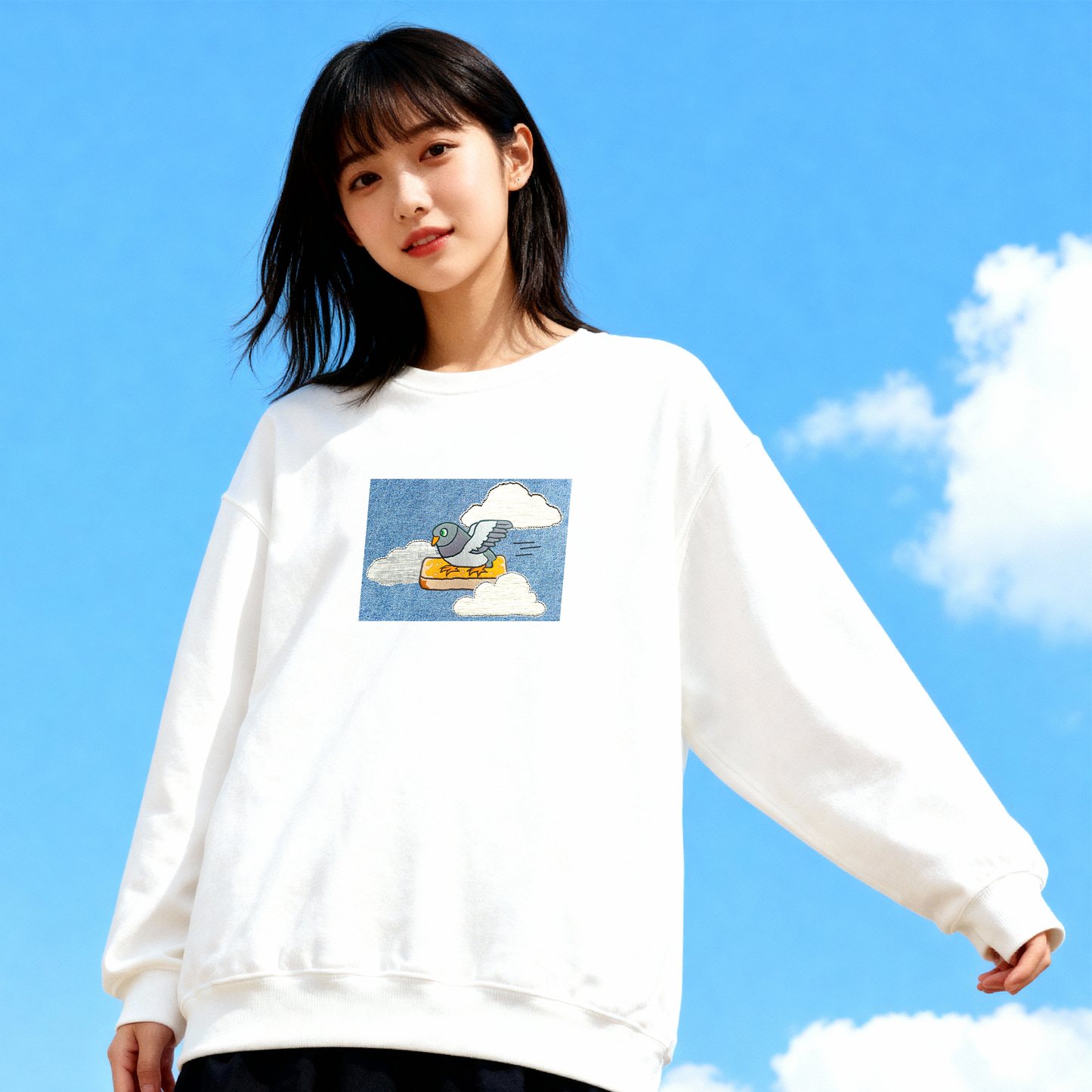 the 'go fast' pigeon v2 sweatshirt