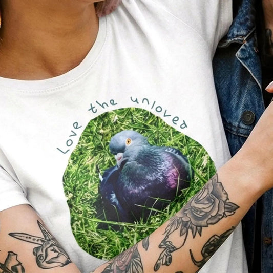 love the unloved pigeon tshirt
