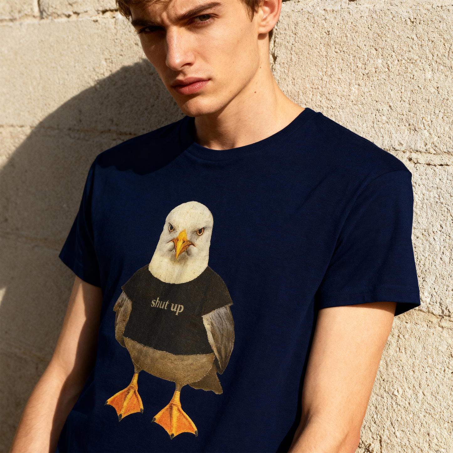 shut up seagull tshirt