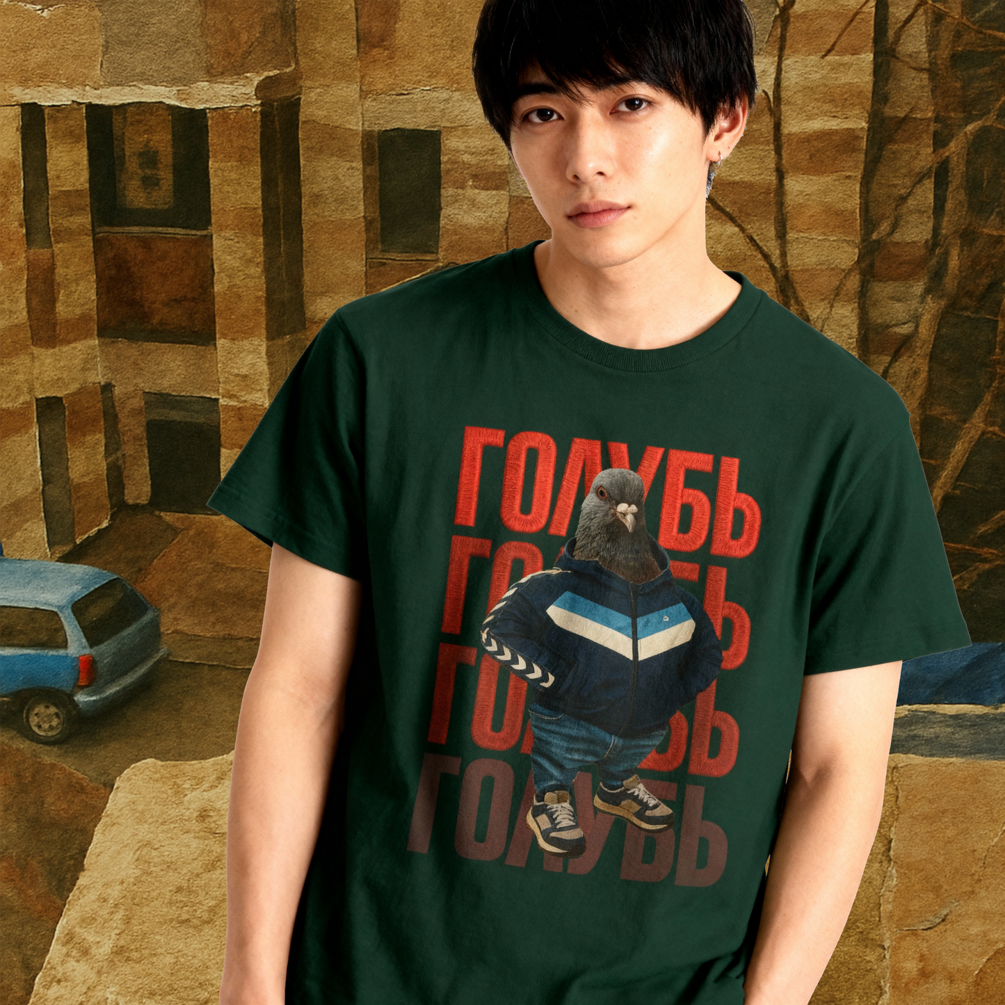 ロシアの鳩のTシャツ    --   日本限定