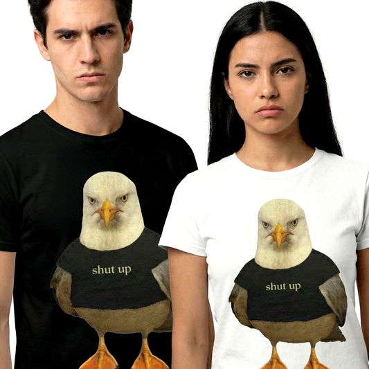 shut up seagull tshirt