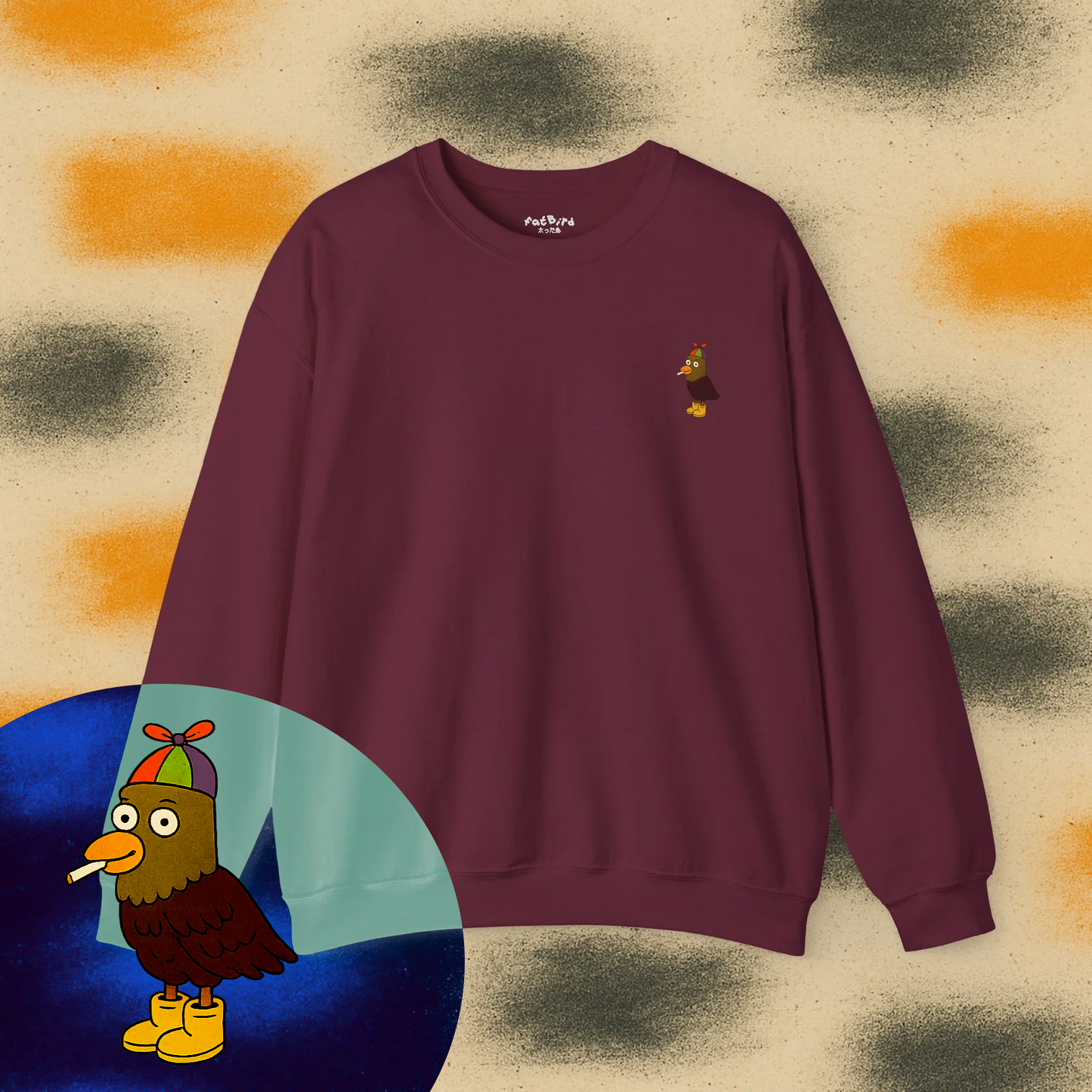 smoking pigeon sweatshirt