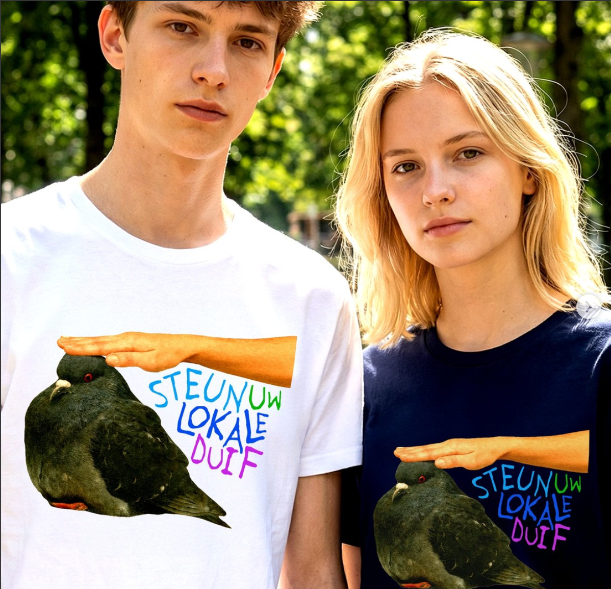 'steun uw lokale duif' #1 tshirt