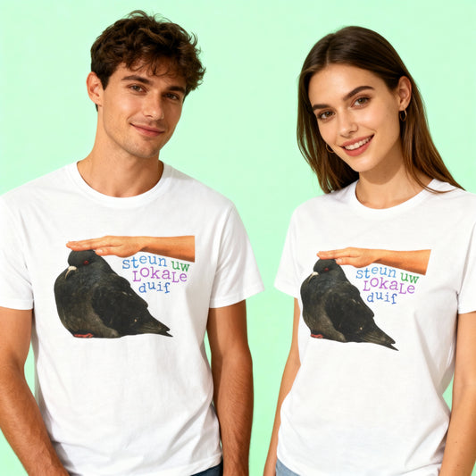 'steun uw lokale duif' tshirt