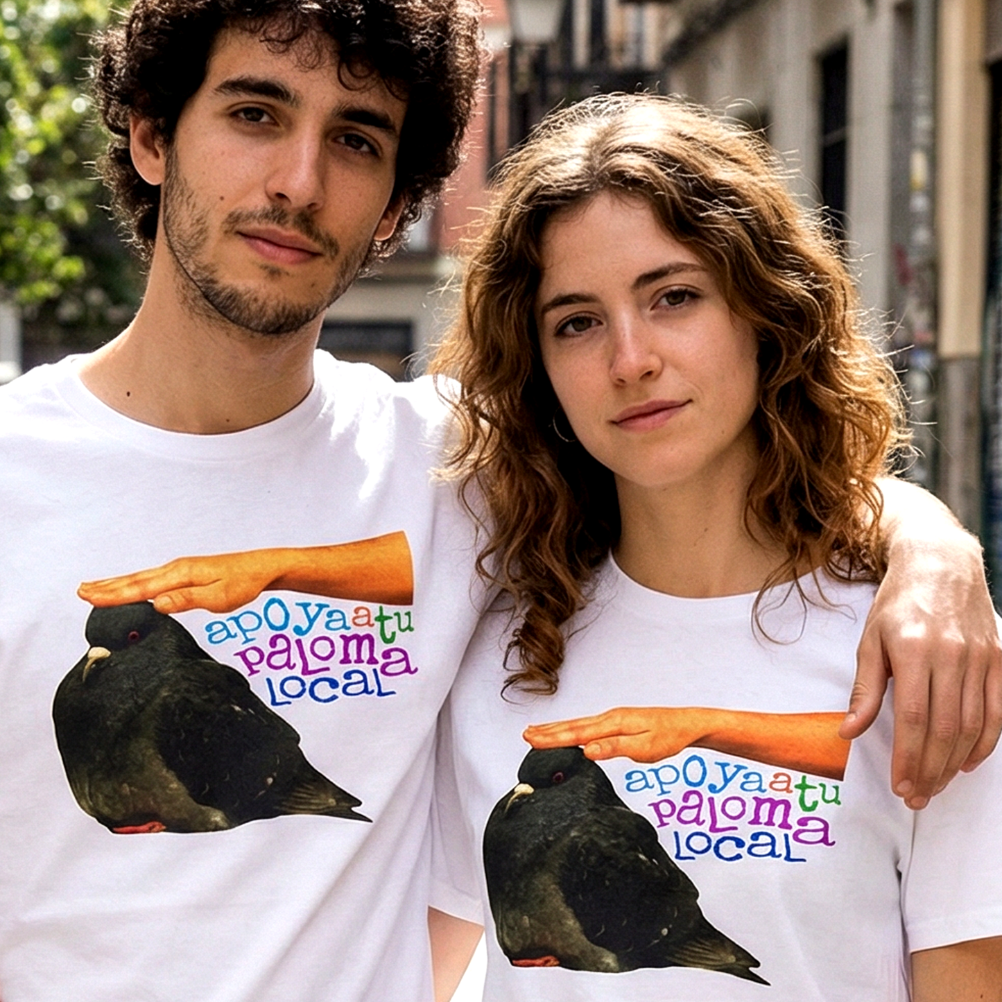'apoya a tu paloma local' tshirt