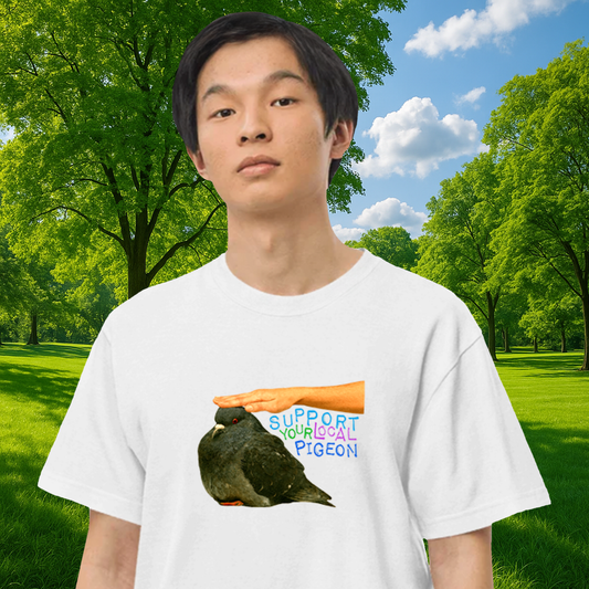 「地元のハトを応援しよう」Tシャツ   -   日本限定